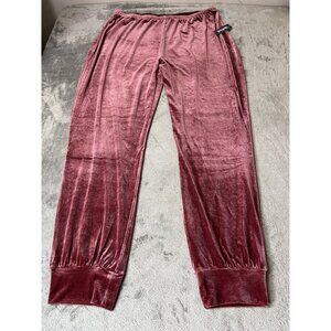 New ModCloth Velvet Joggers Extra Large XL Rose Blush Lagenlook Minimalist ￼soft